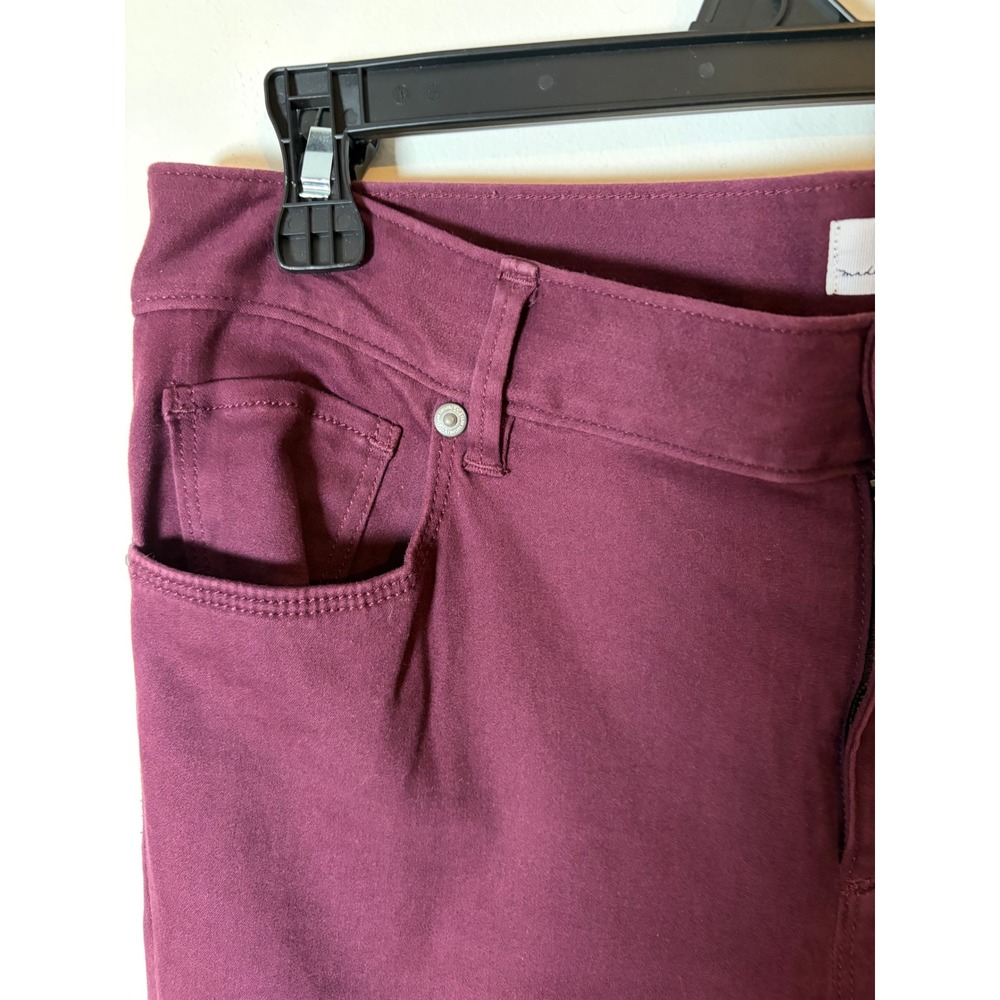 Ann Taylor LOFT Burgundy Skinny Legging Pants Wine Red Stretch Twill Size 29 8